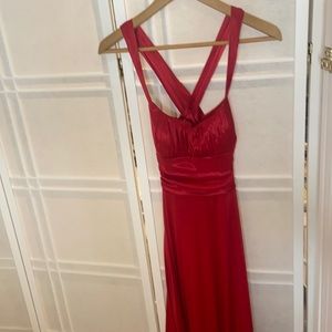 Maxi dress, red, Size 3-4